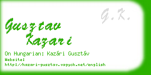 gusztav kazari business card