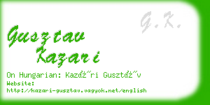 gusztav kazari business card